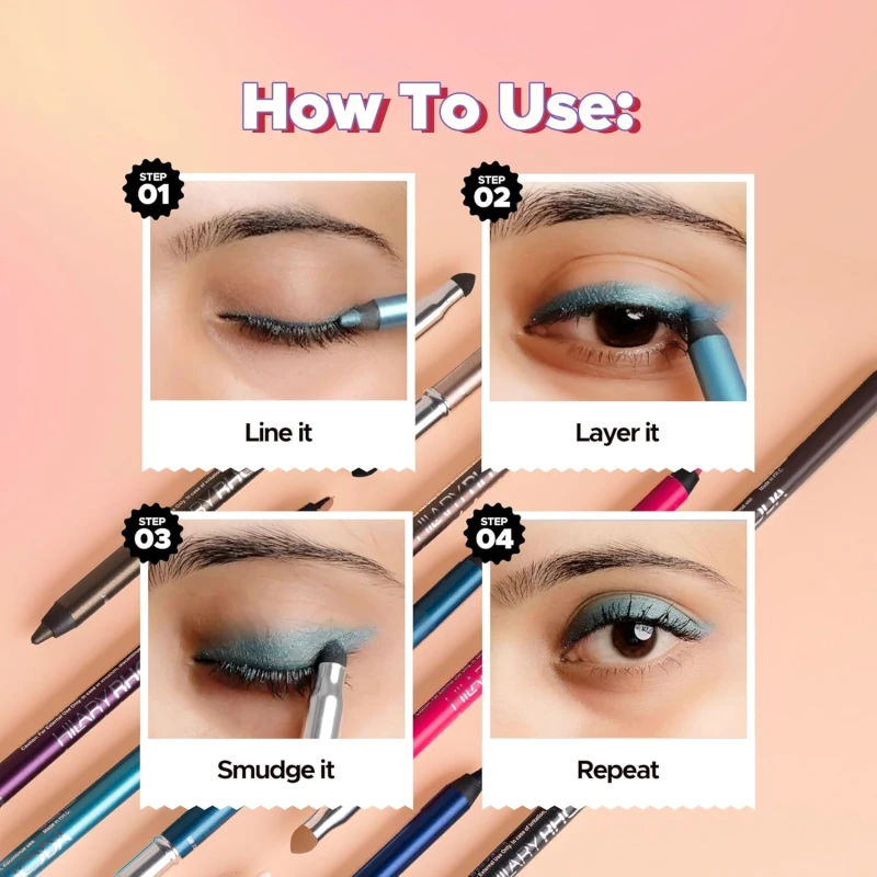 Hilary Rhoda Play n Blend Gel Eyeliner | One Stroke Application | Highly Pigmented | Matte & Shimmer Finish | 2 in 1 Smudger + Eyeliner | Butter Smooth Texture | 1.5g - (Shimmer Brown | Shade 11) thumbnail 7